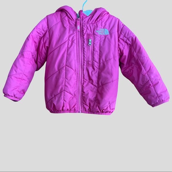 Girls Pink Reversible Hooded Jacket 